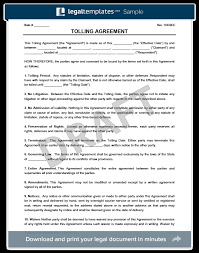 tolling agreement sample create a free tolling agreement