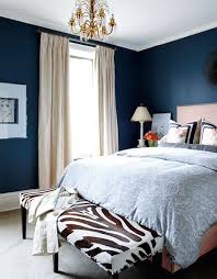 Get 5% in rewards with club o! Zebra Bench Contemporary Bedroom Meredith Heron Design Blue Bedroom Walls Blue Bedroom Design Dark Blue Bedrooms
