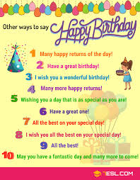 Wear a seat belt and be sure to enjoy the journey. 35 Cute And Funny Ways To Say Happy Birthday In English 7esl