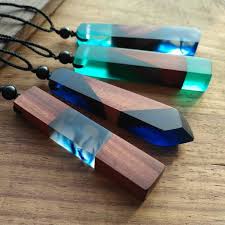 Image result for wood resin necklace