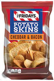 Tgi friday's cheddar and bacon potato skins. Tgi Friday S 4 5 Oz Cheddar Bacon Potato Skins Chips 3 Bags By T G I Fridays Amazon De Lebensmittel Getranke