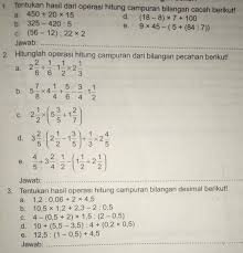 1 Tentukan Hasil Dari Operasi Hitung Campuran Bilangan Cacah 2 Hitunglah Operasi Hitung Campuran Brainly Co Id