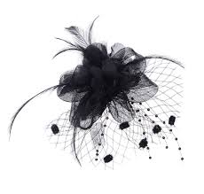 Rose gold leaf hair clip duo pack. Black Flower Fascinator Hair Clip Brooch Poltsa Boutique