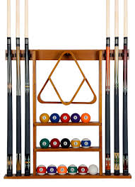 Build your own diy pool cue rack. Pool Cue Rack Only 6 Billiard Stick Ball Set Holder Oak Finish Wall Mount Walmart Com Walmart Com