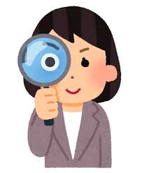 虫眼鏡を持つ女性会社員のイラスト | かわいいフリー素材集 いらすとや