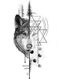 1001 Artist Tips To Learn How To Make A Wolf Drawing Geometric Wolf Tattoo Geometric Animal Tattoo Wolf Tattoo Design