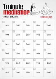 One Minute Meditation Challenge By Darebee 50 Squats A Day Workout Challenge Challenges