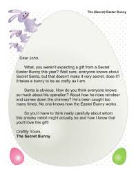 Printable Secret Easter Bunny Letter Easter Bunny Letter Easter Bunny Gifts Easter Bunny
