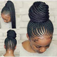 2020 Ghana Weaving Shuku 8 Braids Braidstyles Feedinbraids Neatbraids Ponytailweave Feedinponyta Hair Styles Braided Hairstyles Updo Braids For Black Hair