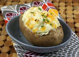 Loaded Twice Baked Potatoes With Cream Cheese And Chives Recipe Cream Cheese Potatoes Twice Baked Potatoes Potato Side Dishes