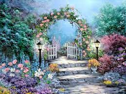 Garden Gate Flowers Amp Nature Background Wallpapers On Desktop Garden Gates Witch Garden Nature Backgrounds