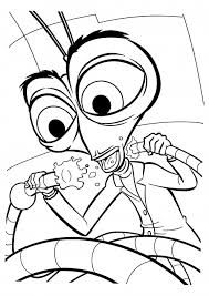 Coloring gallery of monsters vs aliens pictures. Dr Cockroach P H D Connects The Cable Coloring Pages Monsters Versus Aliens Coloring Pages Colorings Cc