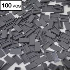 Lego features a wide array of attractive pastel colours, applicable to anything from bricks to minifigures. 100 Pieces Lego 1x2 Flat Tiles 3069 Dark Bluish Grey Dk Stone Grey Build And Play Australia