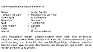 Surat aku janji murid pdf surat aku janji murid diisi dalam 2 salinan i salinan ibu bapa penjaga ii salinan pihak sekolah nama murid course hero. Contoh Surat Pernyataan Janji Tidak Akan Mengulangi Kesalahan Berbagi Contoh Surat