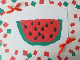 Аппликация Арбуз, делаем из цветной бумаги - www.odevasha.ru