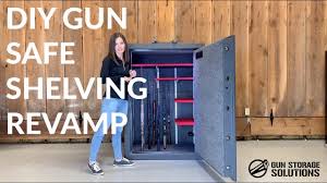 Before building a gun safe, it is wise to look at the designs of gun safes available online. Gun Safe Flexible Shelving Revamp Diy Gun Storage Solutions Youtube