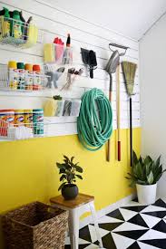 Add A Pop Of Color And Some Style To Your Garage Wall With Some Cheery Paint And This Simple Pan Garage Organization Diy Diy Garage Storage Garage Organization