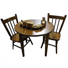 This durable table is perfect for creating small dining areas on any patio and is available with all of the woodard powder coat finish. Kid S Round Table And Chair Set Country Charm Mennonite Furniture