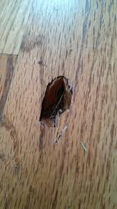 A combo of baking soda and olive oil can help reduce and remove scratches from wood. Repair Hole In Hardwood Floor Near Garage Door Home Improvement Stack Exchange