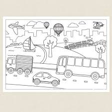 Childrens Colouring In Activity Transport Colouring Sheet Cleverpatch Unicorn Coloring Pages Free Coloring Pictures Coloring Pages