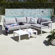 The convenience of smart design allows you to create a sofa in a shape and size. Temple Webster Felix 4 Seater Aluminium Outdoor Sofa Set