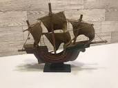 Vintage Mayflower Ship Model Wooden Ship Replica Display | eBay