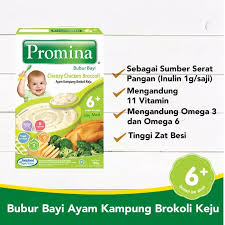 Promina adalah salah satu bubur bayi yang cocok dijadikan pendamping asi. Jual Makanan Bayi Promina Bubur Bayi Cheesy Chicken Broccoli 120gr Kota Bandung Cikucikubabyshop Dua Tokopedia