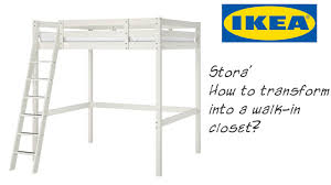 Come Trasformare Un Letto A Soppalco Ikea Stora In Una Cabina Armadio Diy Youtube
