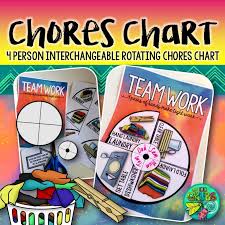 Rotating Chores Chart 4 Person