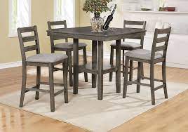 Ideal for apartments, kitchen nooks, and basement bars, counter height dining room tables provide a trendy, inviting place for meals or cocktails with company. Tahoe Gray 5pc Counter Height Dining Set Lexington Overstock Warehouse