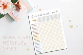 Floral Client Workflow Chart Wedding Newborn Portrait