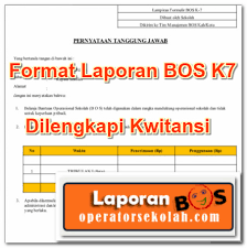 .pembayaran dana bos sd, smp,sma,smk, 2019,2020, download file format kwitansi pembayaran dana bukti (buku kas) : Format Laporan Bos K7 Dilengkapi Kwitansi Laporan Bos