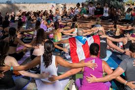 We like to take advantage of the tropical weather, so we often hold outdoor yoga classes on beaches or in other places of natural beauty. Puerto Rico Protesters Got Creative Dancing Singing Diving The New York Times