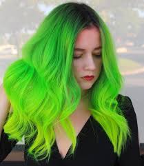 30 Cool Hair Colors To Try In 2019 A Fashion Star Green Hair Dye Neon Green Hair Neon Hair Color