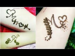 3 Different M Letter Mehndi Design Alphabet Mehendi Tattoo New Alphabet Henna Tatto Mehndi Designs For Hands Latest Mehndi Designs Mehndi Designs For Fingers