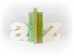 A To Z Bookends Bookend Set A Z Ceramic Typography Letters Letter Speckled Bookends Typography Letters Lettering