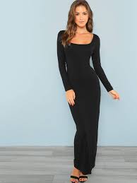 Square Neck Fitted Solid Maxi Dress Blackmaxidress Square Neck Fitted Solid Maxi Dress Solid Maxi Dress Fitted Maxi Dress Maxi Dress