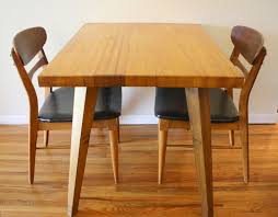 Mid century danish modern dovetailed slat bench. Mcm Blonde Splayed Leg Dining Table 5 Picked Vintage
