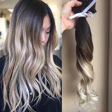 Marron Oscuro De Ombre A Cabello Rubio Beige Este Listado Esta Para Un Conjunto De Cabeza Completa De Ombre Hair Extensions Balayage Hair Blonde Balayage Hair