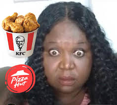 Odessa Primus after hearing she gotta boycott KFC and Pizza Hut.
