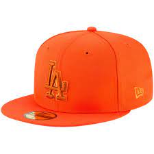 Los Angeles Dodgers New Era League Pop 59fifty Fitted Hat Orange Fitted Hats New Era Mlb Apparel