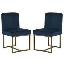 Amazon Com Rivet Eastern Modern Dining Chair 32 H Pack Of 2 Blue Chairs Dining Chairs Modern Dining Side Chairs Modern Dining Room