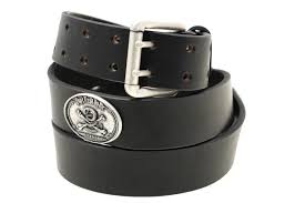 Black Belt With 2 Holes American Made 1 1 2 Black Bridle Leather Belt With Don T Tread On Me Conchos And Double Hole 44 95 Black Leather Belt Leather Belts Leather