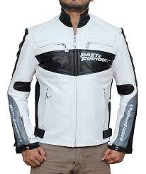 Fjackets Fast And Furious Vin Diesel White Biker Real Leather Jacket At Amazon Men S Clothing Store Best Leather Jackets Jackets Leather Jacket