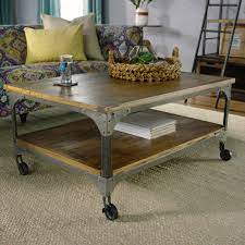 Classic finish with antique brass. Wood And Metal Aiden Coffee Table Coffee Table Wood Coffee Table Design Coffee Table Wood