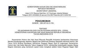 Jul 02, 2021 · kementerian hukum dan ham membuka sebanyak 4.558 lowongan cpns. Syarat Pendaftaran Cpns 2019 Kemenkumham Lulusan Sma Smk Usia Tinggi Badan Cek Juga Cara Daftar Tribun Timur