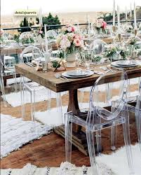 Timeline Photos Details Details Wedding And Event Planning Ghost Chairs Rustic Wooden Table Clear Chairs