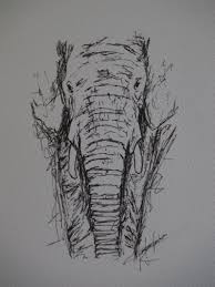 Abstract Black And White Animal Drawings Elephant Pen Drawing Original Animal Drawing 10 X 7 Inches Black And White Elephant Art Abstract Elephant Art Art Easy Pen Drawing