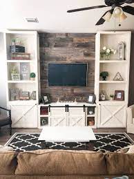 Here's how to get this nostalgic look in your own home, according to a professional stylist. 31 Unordinary Entertainment Centers Design Ideas You Must Try In Your Home Cluedecor Farm House Living Room Living Room Built Ins Living Room Entertainment Center