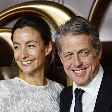 Hugh Grant and wife Anna Eberstein look smitten for rare red carpet  appearance